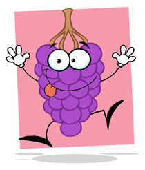 Grape Cartoon Character 