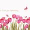'alles liebe zum geburtstag, rosa tulpen und schmetterlinge' by barbara schreiber