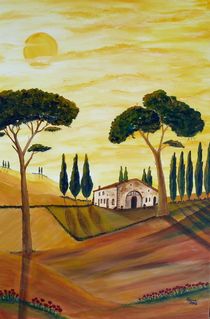 Toscana in GELB von Christine Huwer