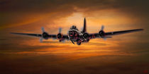 B17 Battle Scarred but Heading Home by Chris Lord