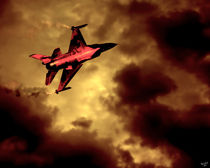 An F-16 Flies Through Hell von Chris Lord