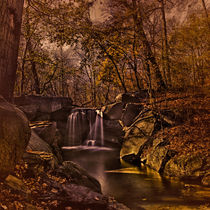 Autumn At The Waterfall In the Ravine von Chris Lord