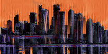 Skyline Doha Bahrain by Marie Luise Strohmenger
