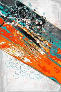 ao008 abstract color art fine orange von Rafal Kulik