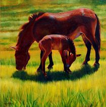 Mongolian Horses von Kelly McNeil