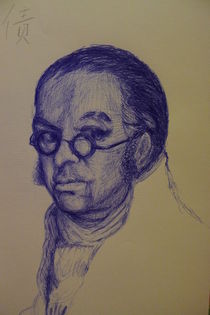 Goya study Self portrait with spectacles von Ben Johansen