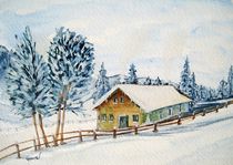 Winteridylle (ohne Text) by Christine Huwer