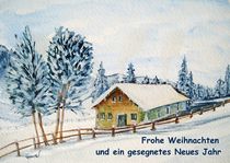 Winteridylle (mit Text) by Christine Huwer