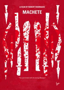 No114 My Machete minimal movie poster von chungkong