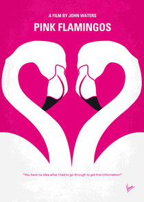 No142 My PINK FLAMINGOS minimal movie poster by chungkong