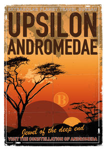 Exoplanet 06  Travel Poster UpsilonAndromedae 4 von chungkong