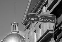 BONSECOURS MARKET SIGN Montreal Quebec by John Mitchell