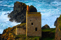 Engine houses at Botallack, Cornwall.  by Louise Heusinkveld