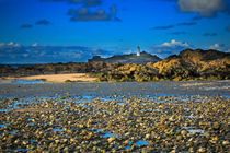 Godrevy Lighthouse from Gwithian Beach by Louise Heusinkveld
