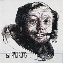Gnorts Mr Neil! – Portrait of Astronaut Neil Armstrong by monkeycrisisonmars