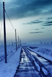 blue freezing road by emanuele molinari