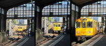 the subway comes 3 photo collage - die U-Bahn kommt 3 Foto Collage by Ralf Rosendahl