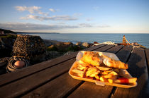 Fish n Chips on the beach  by Rob Hawkins