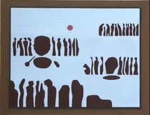 The African tea. 65-90 cm. canvas, oil by Vasiliy Zherebilo