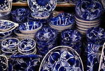 Blue and White Mexican Pottery by John Mitchell