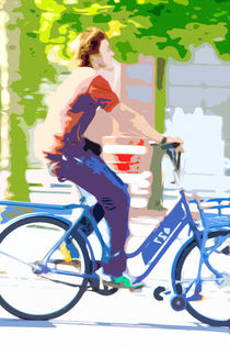 Fahrradfahrer by Angelika Wiedemeyer
