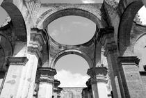 CATHEDRAL ARCHES BLACK AND WHITE Antigua Guatemala by John Mitchell