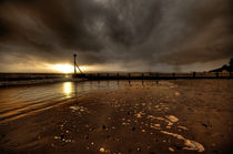Sunset over the Groynes  by Rob Hawkins