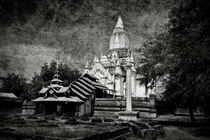 Old Whitewashed Lemyethna temple BW by RicardMN Photography