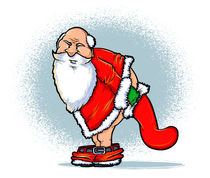 Santa and the Naughty List Cartoon von Geoff Leighly