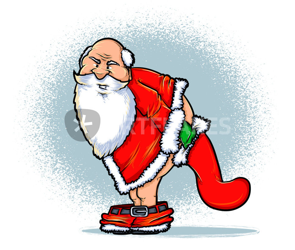 Santa And The Naughty List Cartoon Comic Als Poster Und Kunstdruck Von Geoff Leighly Bestellen 
