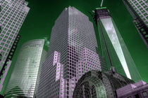 World Financial Centre in green by Rob Hawkins