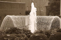 Fountain (Black and White) by Sandra Lee Hartsell Sumner