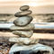 'Stone tower on the Beach' von fraenks