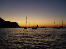 Sunset Benirras Ibiza Spain by Tricia Rabanal