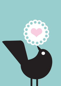 bird and heart by thomasdesign
