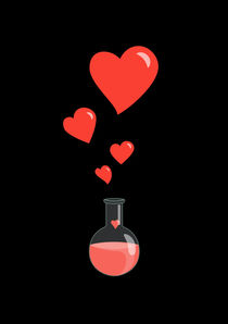 Flask of Hearts Geek Valentine's Day by Boriana Giormova