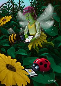 little magic fairy forest connected on to the internet by Martin  Davey