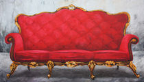 rotes Sofa von Renate Berghaus