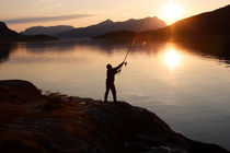 Angler at sunset by Intensivelight Panorama-Edition