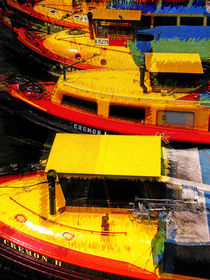 Colourful boats von Leopold Brix