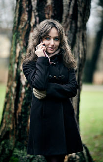 Girl on the phone by nedyalko petkov