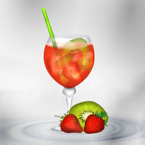 Cocktail Red Strawberry by Gina Koch