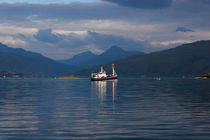 Ship in a Norwegian fjord by Intensivelight Panorama-Edition