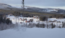 Swedish village in winter von Intensivelight Panorama-Edition