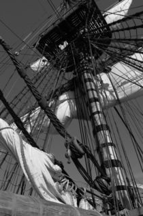Mast on a sailing ship - monochrome by Intensivelight Panorama-Edition