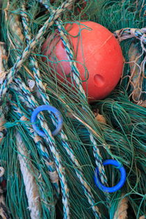 Red buoy and green nets by Intensivelight Panorama-Edition