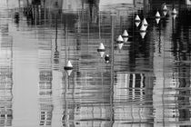 Buoys and reflections - monochrome by Intensivelight Panorama-Edition