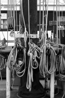 Rigging on a tall ship - monochrome by Intensivelight Panorama-Edition