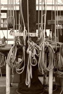 Belaying pins on a tall ship von Intensivelight Panorama-Edition