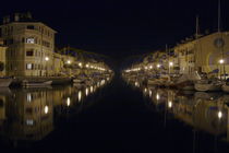 Harbor in Grado at night von Intensivelight Panorama-Edition